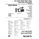 Sony CCD-TRV54E, CCD-TRV56E, CCD-TRV62, CCD-TRV64E, CCD-TRV72, CCD-TRV82, CCD-TRV94, CCD-TRV94E Service Manual