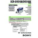 dcr-dvd100, dcr-dvd100e service manual