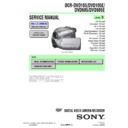 Sony DCR-DVD105, DCR-DVD105E, DCR-DVD605, DCR-DVD605E Service Manual