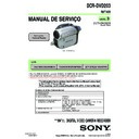 Sony DCR-DVD203 Service Manual