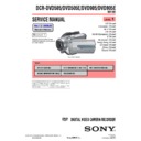 Sony DCR-DVD505, DCR-DVD505E, DCR-DVD905, DCR-DVD905E (serv.man3) Service Manual
