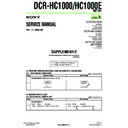 Sony DCR-HC1000, DCR-HC1000E (serv.man10) Service Manual