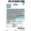 Sony DCR-HC1000, DCR-HC1000E (serv.man4) Service Manual