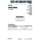 Sony DCR-HC1000, DCR-HC1000E (serv.man6) Service Manual