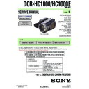 Sony DCR-HC1000, DCR-HC1000E Service Manual