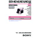 Sony DCR-HC14E, DCR-HC15, DCR-HC15E (serv.man3) Service Manual