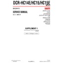 Sony DCR-HC14E, DCR-HC15, DCR-HC15E (serv.man5) Service Manual