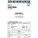 Sony DCR-HC14E, DCR-HC15, DCR-HC15E (serv.man7) Service Manual