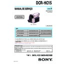 Sony DCR-HC15 (serv.man2) Service Manual