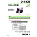 Sony DCR-HC15 Service Manual