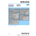 Sony DCR-HC26 (serv.man3) Service Manual
