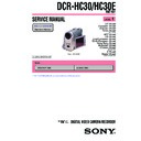 Sony DCR-HC30, DCR-HC30E (serv.man3) Service Manual