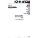 Sony DCR-HC30, DCR-HC30E (serv.man5) Service Manual