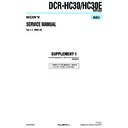 Sony DCR-HC30, DCR-HC30E (serv.man7) Service Manual
