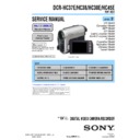 Sony DCR-HC37E, DCR-HC38, DCR-HC38E, DCR-HC45E (serv.man2) Service Manual