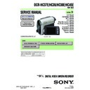 Sony DCR-HC37E, DCR-HC38, DCR-HC38E, DCR-HC45E Service Manual