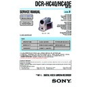 Sony DCR-HC40, DCR-HC40E (serv.man2) Service Manual