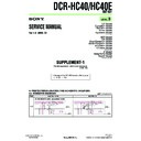 Sony DCR-HC40, DCR-HC40E (serv.man9) Service Manual