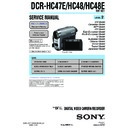 Sony DCR-HC47E, DCR-HC48, DCR-HC48E (serv.man2) Service Manual