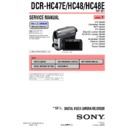 Sony DCR-HC47E, DCR-HC48, DCR-HC48E (serv.man3) Service Manual