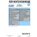 dcr-hc47e, dcr-hc48, dcr-hc48e (serv.man4) service manual