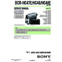 dcr-hc47e, dcr-hc48, dcr-hc48e service manual