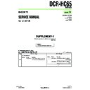 Sony DCR-HC65 (serv.man7) Service Manual