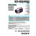 Sony DCR-HC85, DCR-HC85E (serv.man2) Service Manual