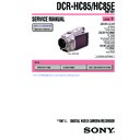 Sony DCR-HC85, DCR-HC85E (serv.man3) Service Manual