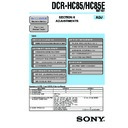 Sony DCR-HC85, DCR-HC85E (serv.man4) Service Manual