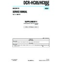 Sony DCR-HC85, DCR-HC85E (serv.man5) Service Manual