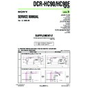 Sony DCR-HC90, DCR-HC90E (serv.man8) Service Manual