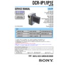 Sony DCR-IP1, DCR-IP1E (serv.man2) Service Manual