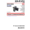 Sony DCR-IP1, DCR-IP1E (serv.man3) Service Manual