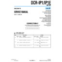 dcr-ip1, dcr-ip1e (serv.man6) service manual