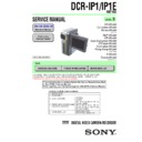 Sony DCR-IP1, DCR-IP1E Service Manual