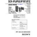Sony DCR-IP5, DCR-IP5E, DCR-IP7BT, DCR-IP7E Service Manual