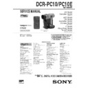 Sony DCR-PC10, DCR-PC10E Service Manual