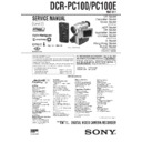 Sony DCR-PC100, DCR-PC100E (serv.man2) Service Manual