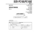 Sony DCR-PC100, DCR-PC100E (serv.man3) Service Manual