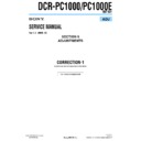 Sony DCR-PC1000, DCR-PC1000E (serv.man13) Service Manual