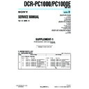 Sony DCR-PC1000, DCR-PC1000E (serv.man5) Service Manual