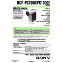 Sony DCR-PC1000, DCR-PC1000E Service Manual