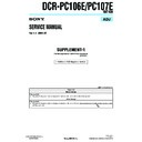 Sony DCR-PC106E, DCR-PC107E (serv.man7) Service Manual