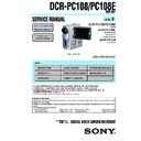 Sony DCR-PC108, DCR-PC108E (serv.man2) Service Manual