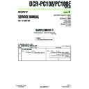 dcr-pc108, dcr-pc108e (serv.man9) service manual