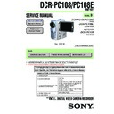 Sony DCR-PC108, DCR-PC108E Service Manual