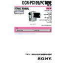 Sony DCR-PC109, DCR-PC109E (serv.man3) Service Manual