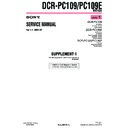 dcr-pc109, dcr-pc109e (serv.man5) service manual