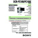 Sony DCR-PC109, DCR-PC109E Service Manual